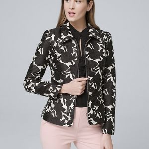 White House Black Market Floral Jacquard Jacket
